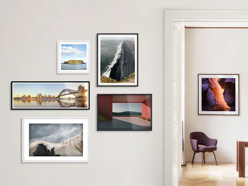 Framed prints in modern interior