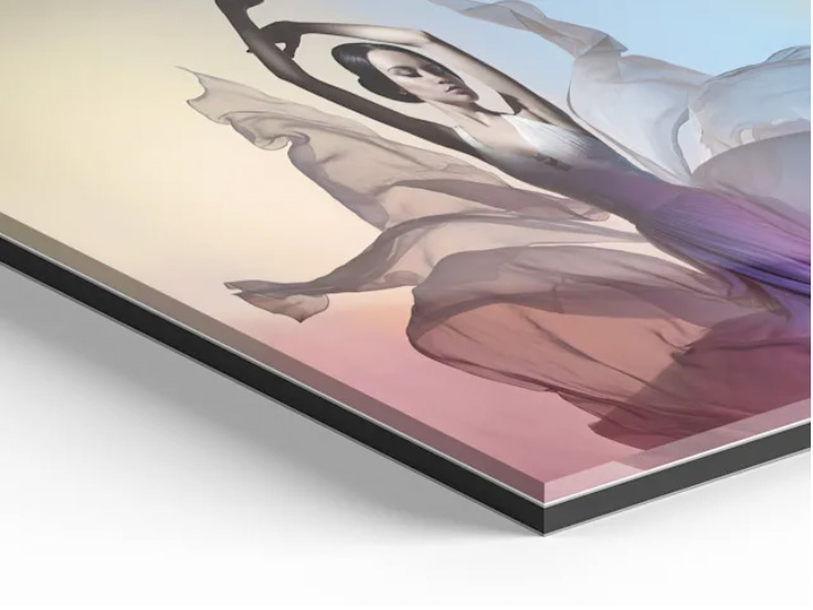 Metallic Photo Print Under Acrylic Glass